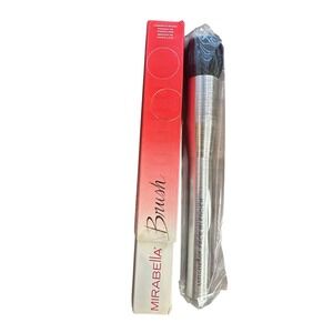 Mirabella Face Blender Makeup Brush Silver Textured Handle Synthetic Bristles